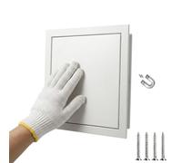 Cache Compteur Electrique Trappe de Visite Magnétique Baignoire Panneau d'Accès Placo Porte d'Inspection Plafond Inox 304 Pousser pour Ouvrir Blanc, Tailles Multiples 15-60cm(White,300x400mm)