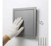 Cache Compteur Electrique Trappe de Visite Magnétique Baignoire Panneau d'Accès Placo Porte d'Inspection Plafond Inox 304 Pousser pour Ouvrir Blanc, Tailles Multiples 15-60cm(Gray,150x150mm)