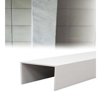 cache-conduits en forme Boîtier de conduit dissimulé en U, revêtement mural extérieur résistant aux intempéries pour conduit extérieur de climatiseur/conduit(100 x 14 cm/39.4 x 5.5 in)