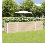 Cache conteneur - protege conteneur Vidaxl Jardinière Ivoire 240 x 80 x 75 cm Acier