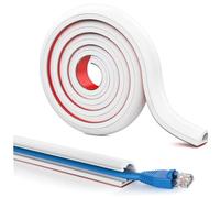 Cache-Cordon Mural de 2 m, Cache-câble étanche Auto-adhésif, câble Flexible en PVC pour Cacher Les Fils dans la Configuration Murale de la télévision, du Bureau à Domicile