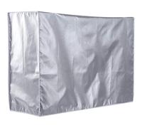 Cache Côtés 105x40x75 Extérieur Climatisation Unité pour 5 de Cm | Polyester Argenté, Installation sans Outil, Protège Pluie Taches, Camping