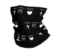 Cache-Cou 1 3 Clous 4 Étant Donné Christianisme Balaclava Bandana Tubulaire Élastique Cache Cou Elastique pour Yoga Vélo Course À Pied 25X50 Cm