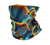 Cache-Cou 3D Bees Honeycombs Cool Yellow and Blue Écharpe Demi-Visage Élastique Echarpe Gaiter Balaclava Tour De Cou pour Randonnée Course À Pied Moto 25X50 Cm
