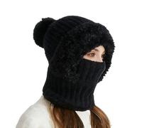 Cache-Cou à Capuche - Masque Facial en Tricot Thermique, Bonnet de Neige Coupe-Vent | pour la Course à Pied, Le Cyclisme, la Chasse, Les Voyages d'hiver, Protection Contre Le Froid