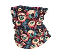 Cache-Cou Abstract Eyeball Art Print Bandana Tubulaire Balaclava Tour De Cou Ultra-Douce Echarpe Gaiter pour Course À Pied Randonnée Vélo 25X50 Cm