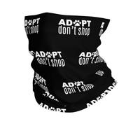 Cache-Cou Adoptez, N'Achetez Pas, Sauvez des Animaux Balaclava Cache Cou Elastique Multi-Usage Echarpe Gaiter pour Moto Course À Pied Vélo 25X50 Cm