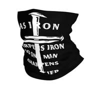 Cache-Cou Aiguise Fer Proverbes 2717 Mens Christianty Blanc Balaclava Bandana Tubulaire Élastique Tour De Cou pour Course À Pied Randonnée Yoga 25X50 Cm