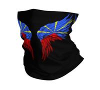 Cache-Cou Aile du Drapeau des Réunionnais De L'Île De La Réunion Écharpe Demi-Visage Balaclava Bandana Tubulaire Respirant Tour De Cou pour Moto Randonnée Course À Pied 25X50 CM