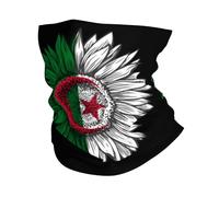 Cache-Cou Algérie Drapeau des Algériens Bandana Tubulaire Balaclava Cache Cou Elastique Respirant Tour De Cou pour Moto Yoga Vélo 25X50 Cm