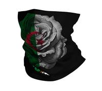 Cache-Cou Algérie Drapeau des Algériens Echarpe Gaiter Multi-Usage Cache Cou Elastique Élastique Écharpe Demi-Visage pour Yoga Randonnée Course À Pied 25X50 Cm