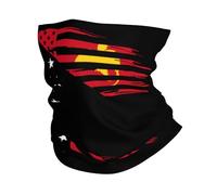 Cache-Cou America Flag and Papua New Guinea Flag White Écharpe Demi-Visage Respirant Cache Cou Elastique Balaclava Bandana Tubulaire pour Vélo Yoga Moto 25X50 Cm