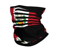 Cache-Cou America Flag and Peru Flag White Écharpe Demi-Visage Balaclava Cache Cou Elastique Multi-Usage Bandana Tubulaire pour Vélo Course À Pied Yoga 25X50 Cm