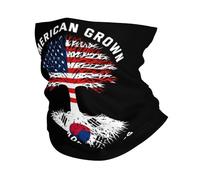 Cache-Cou American Grown with South Korean Roots South Korea Flag Tour De Cou Multi-Usage Écharpe Demi-Visage Ultra-Douce Cache Cou Elastique pour Randonnée Moto Vélo 25X50 Cm
