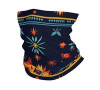 Cache-Cou American Native Aztec Tribal Folk Art Geometric Dark Blue Bandana Tubulaire Élastique Echarpe Gaiter Multi-Usage Tour De Cou pour Course À Pied Vélo Moto 25X50 Cm