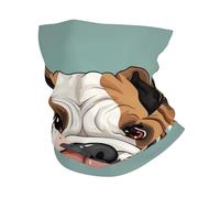 Cache-cou amusant en forme de bouledogue anglais UPF 50+ - Protection UV contre le soleil - Masque de cyclisme respirant pour la randonnée - Bandana pour homme et femme