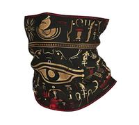 Cache-Cou Ancient Egyptian Hieroglyphs Symbols Eye Gold Echarpe Gaiter Élastique Écharpe Demi-Visage Ultra-Douce Tour De Cou pour Randonnée Moto Vélo 25X50 Cm