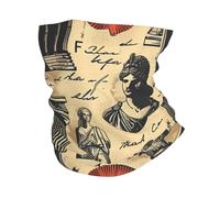 Cache-Cou Ancient Greek Statues Columns and Vases Roman Vintage White Bandana Tubulaire Ultra-Douce Echarpe Gaiter Multi-Usage Tour De Cou pour Course À Pied Moto Yoga 25X50 Cm