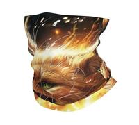 Cache-Cou Angry Oranges Cat Fire Fantasies Art Cool Bandana Tubulaire Ultra-Douce Echarpe Gaiter Balaclava Écharpe Demi-Visage pour Yoga Course À Pied Vélo 25X50 Cm