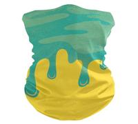 Cache-Cou Art Esthétique Vert Jaune Tour De Cou Élastique Echarpe Gaiter Multi-Usage Bandana Tubulaire pour Vélo Moto Randonnée 25X50 Cm