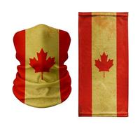 Cache-cou avec drapeau du Canada - Écharpe vintage multifonction en forme de feuille d'érable - Couvre-chef patriotique respirant pour sports de plein air, voyages et festivals - Bandana de la fierté