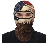 Cache-cou avec drapeau et aigle - Coupe-vent - Masque intégral - Cagoule pour le ski, la course à pied, le cyclisme