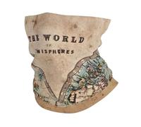 Cache-cou avec imprimé carte du monde ancienne, cache-cou, écharpe douce pour le ski, le cyclisme, les sports de plein air