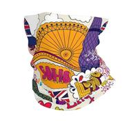 Cache-cou avec imprimé journal scolaire en anglais pour homme et femme - Coupe-vent - Masque facial - Écharpe pour le sport par temps froid