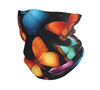 Cache-cou avec imprimé papillon coloré pour sports de plein air, ski, cyclisme, course à pied