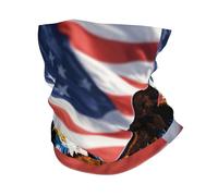 Cache-cou avec motif aigle avec drapeau des États-Unis - Ultra doux et extensible - Cache-cou d'hiver pour homme et femme