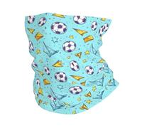 Cache-Cou Avion en Papier De Football Tour De Cou Multi-Usage Cache Cou Elastique Élastique Écharpe Demi-Visage pour Yoga Randonnée Vélo 25X50 Cm