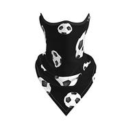 Cache-Cou Ballon De Football Noir Et Blanc Bandeaux Élastique Décoration Faciale Unisexe Chapeaux Demi-Visage, pour Adulte, Sports, Cyclisme, Randonnée, 24x51cm