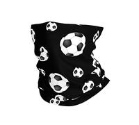 Cache-Cou Ballon De Football Noir Et Blanc Chapeaux Demi-Visage Multi-Usage Bande De Cheveux Imprimé Bandeau Magique, pour Randonnée, Yoga, Femme, Adulte, 26x30cm