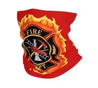 Cache-cou bandana coupe-vent avec croix de pompier avec flammes