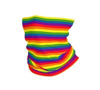 Cache-Cou Bande Arc-en-Ciel LGBT Cache Cou Elastique Balaclava Écharpe Demi-Visage Multi-Usage Echarpe Gaiter pour Course À Pied Vélo Randonnée 25X50 CM