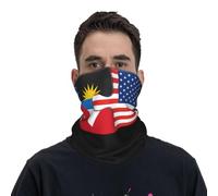 Cache-Cou Barbuda Le Peuple De Barbuda Drapeau Américain États-Unis Amitié Bandana Tubulaire Balaclava Echarpe Gaiter Élastique Tour De Cou pour Moto Yoga Course À Pied 25X50 CM