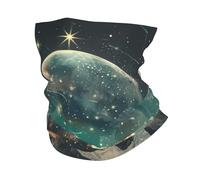 Cache-Cou Bear Mountains Landscape Space Planets Fantasies Vintage White Écharpe Demi-Visage Ultra-Douce Tour De Cou Balaclava Echarpe Gaiter pour Course À Pied Yoga Randonnée 25X50 Cm