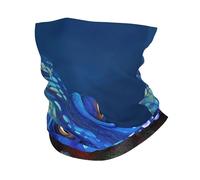 Cache-cou bleu en forme de pieuvre UPF 50+ - Protection solaire UV - Masque de cyclisme respirant pour la randonnée - Bandana pour homme et femme