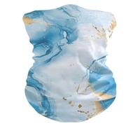 Cache-cou bleu et doré marbré blanc quatre saisons protection solaire cache-cou anti-humidité masque pour le visage pour tenue quotidienne costumes de sport d'Halloween cubre cara para el sol