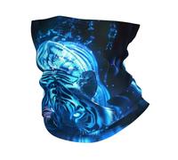 Cache-Cou Blue Tiger 3D Glowing Water Nature Fantasies Style Dark Echarpe Gaiter Multi-Usage Tour De Cou Ultra-Douce Écharpe Demi-Visage pour Course À Pied Moto Vélo 25X50 Cm