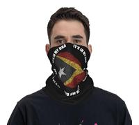 Cache-Cou C'est dans Mon Adn Drapeau Timorais du Timor Oriental Bandana Tubulaire Multi-Usage Tour De Cou Ultra-Douce Écharpe Demi-Visage pour Randonnée Yoga Moto 25X50 Cm
