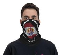 Cache-Cou C'est dans Mon Adn Polynésie Française Drapeau des Polynésiens Cache Cou Elastique Balaclava Echarpe Gaiter Ultra-Douce Tour De Cou pour Vélo Yoga Course À Pied 25X50 Cm