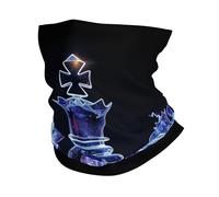Cache-Cou Chess Pieces 3D Fantasies Style Neon Blue Echarpe Gaiter Élastique Bandana Tubulaire Respirant Écharpe Demi-Visage pour Yoga Course À Pied Randonnée 25X50 Cm