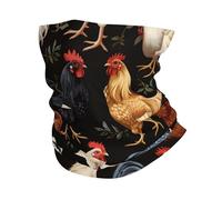 Cache-Cou Chicken Watercolor Farm Animal Vintage White Bandana Tubulaire Multi-Usage Echarpe Gaiter Respirant Tour De Cou pour Moto Course À Pied Yoga 25X50 Cm