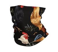 Cache-Cou Chicken Watercolor Painting Animal Farm Vintage White Écharpe Demi-Visage Respirant Tour De Cou Élastique Bandana Tubulaire pour Course À Pied Moto Yoga 25X50 Cm