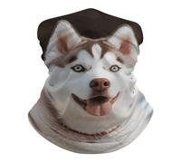Cache-Cou Chien Husky Piquant Tour De Cou Respirant Bandana Tubulaire Ultra-Douce pour Moto Course À Pied 25X50 Cm