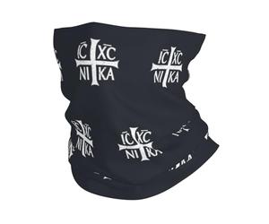 Cache-Cou Christianisme Orthodoxe Russe Balaclava Écharpe Demi-Visage Élastique Bandana Tubulaire pour Yoga Vélo Moto 25X50 Cm