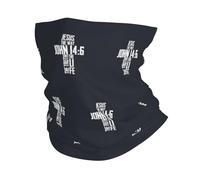Cache-Cou Christianisme Verset Jésus Chemin Jean 14:6 Balaclava Cache Cou Elastique Ultra-Douce Echarpe Gaiter pour Vélo Moto Yoga 25X50 Cm
