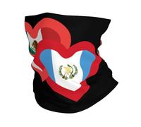Cache-Cou Coeurs Mexicains Mexique Et Guatemala Guatémaltèque Bandana Tubulaire Multi-Usage Cache Cou Elastique Balaclava pour Course À Pied Moto 25X50 Cm