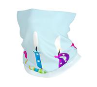 Cache-cou coloré avec imprimé cupcakes Happy Birthday - Ultra doux - Extensible - Pour homme et femme